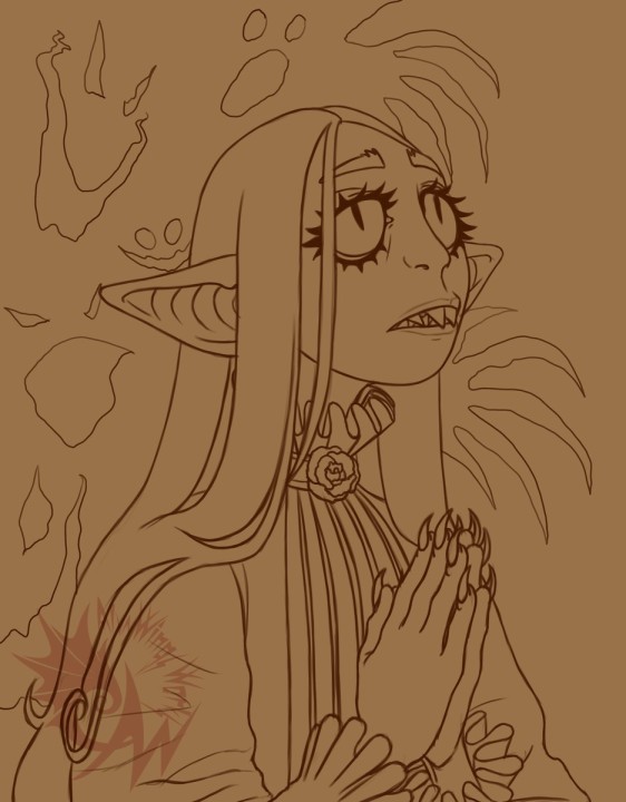 Haunted -- Line Art