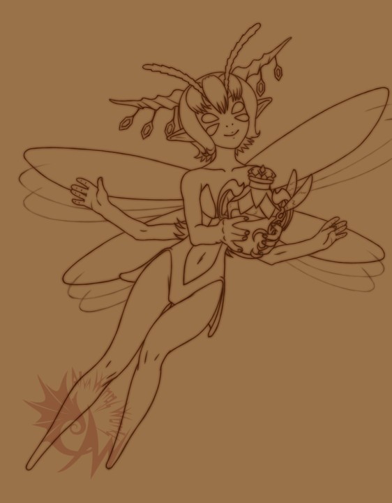 Carabosse the Demon Fairy -- Line Art